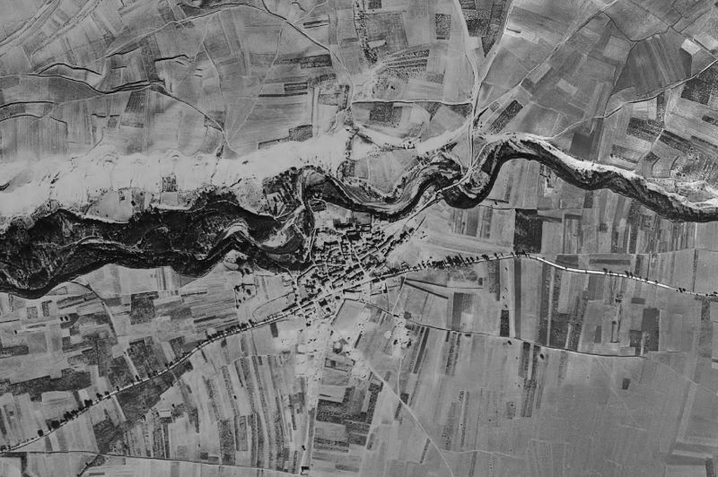 Ortofoto de 1956-1957 del núcleo de Leiva