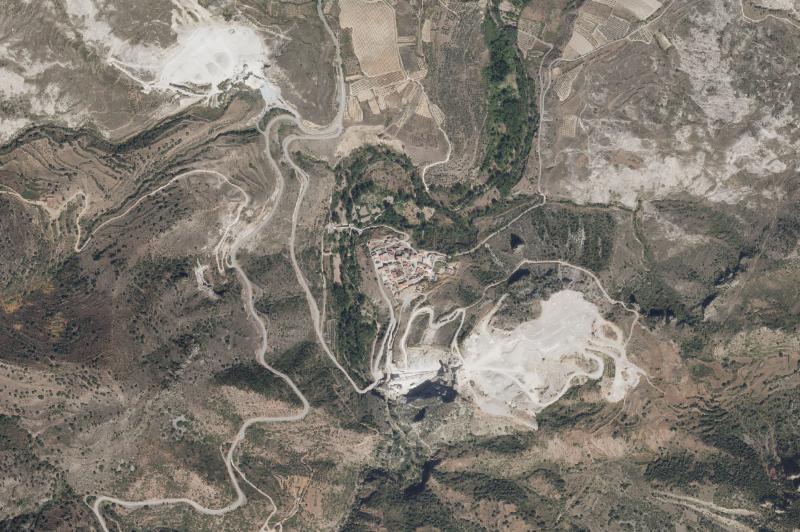 Ortofoto actual del núcleo de Leza de Río Leza