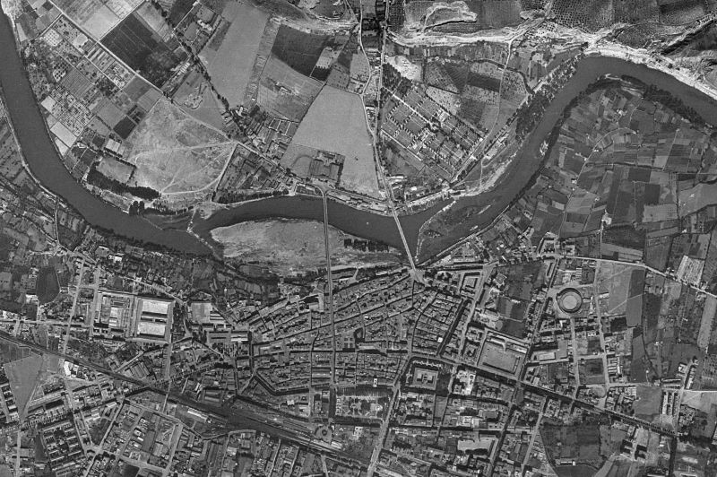 Ortofoto de 1956-1957 del núcleo de Logroño