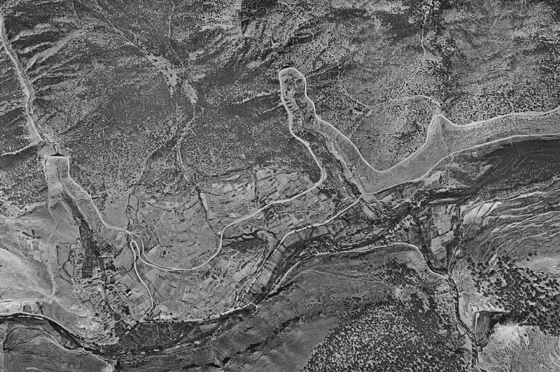 Ortofoto de 1956-1957 del núcleo de Mansilla de la Sierra