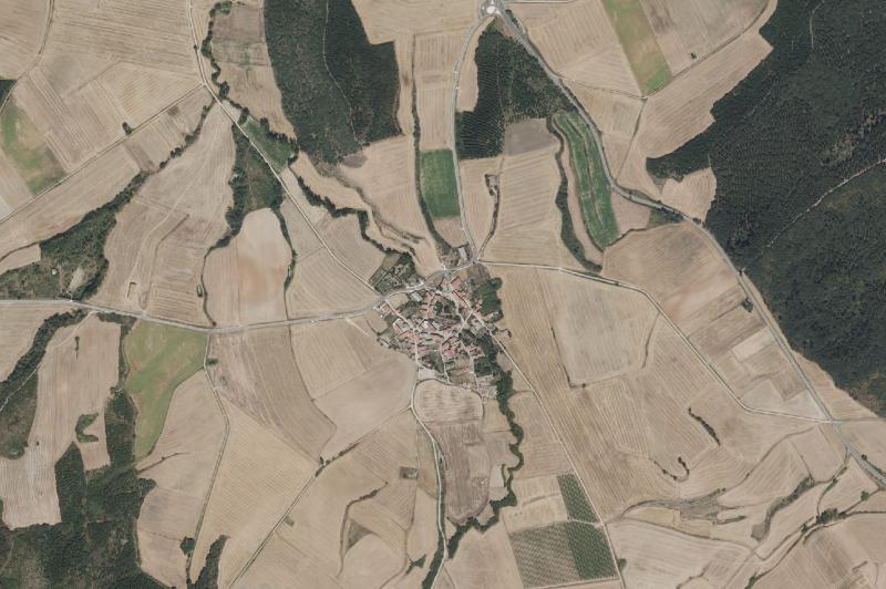 Ortofoto actual del núcleo de Manzanares de Rioja