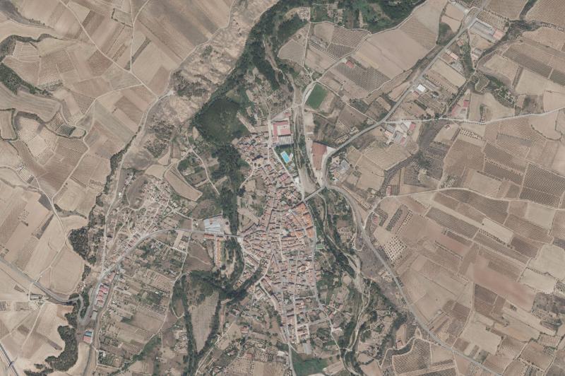 Ortofoto actual del núcleo de Murillo de Río Leza