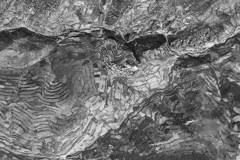 Ortofoto de 1956-1957 del núcleo de Nieva de Cameros