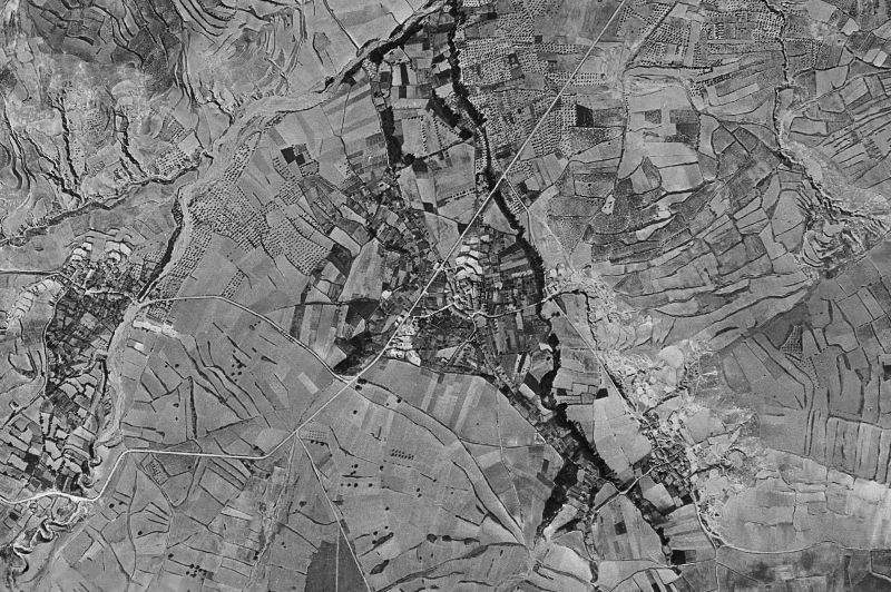 Ortofoto de 1956-1957 del núcleo de Ocón