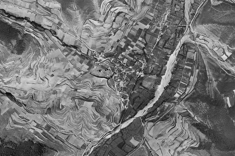 Ortofoto de 1956-1957 del núcleo de Ojacastro