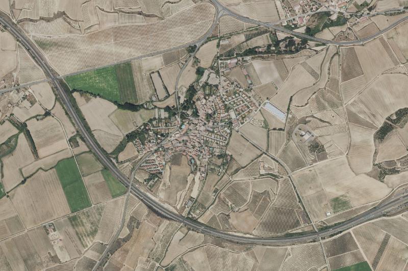 Ortofoto actual del núcleo de Ollauri