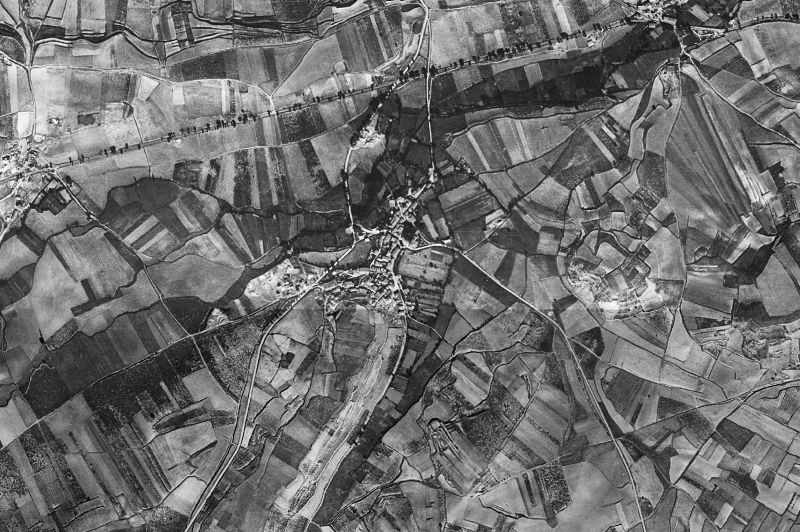 Ortofoto de 1956-1957 del núcleo de Ollauri