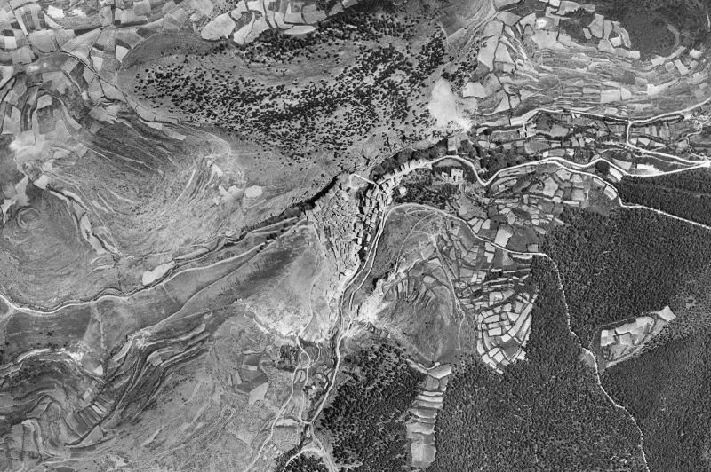 Ortofoto de 1956-1957 del núcleo de Ortigosa de Cameros