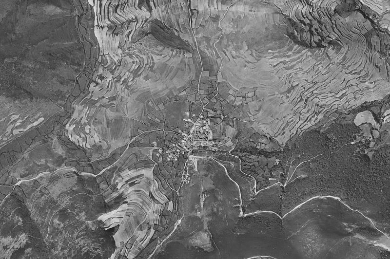Ortofoto de 1956-1957 del núcleo de Pazuengos