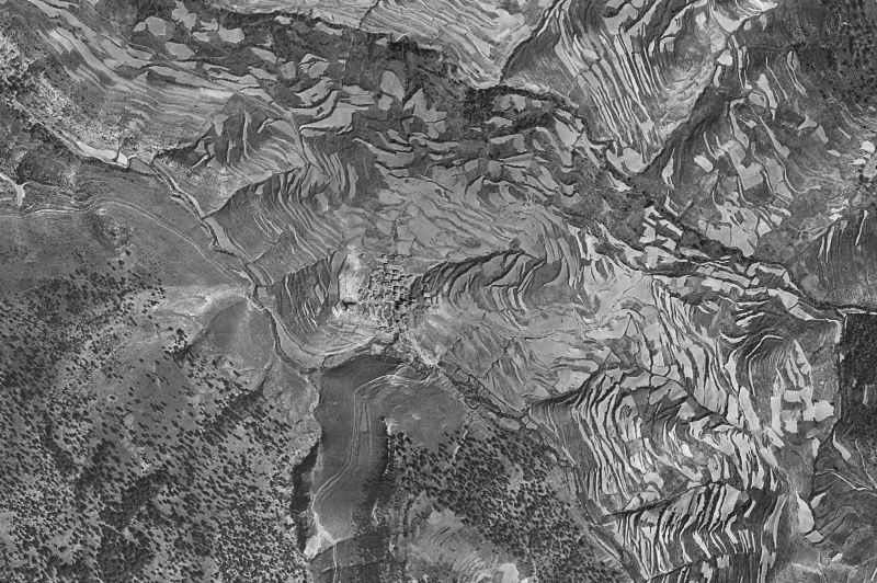 Ortofoto de 1956-1957 del núcleo de Pinillos