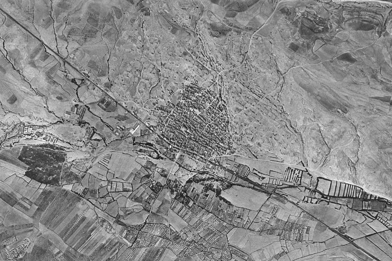 Ortofoto de 1956-1957 del núcleo de Pradejón