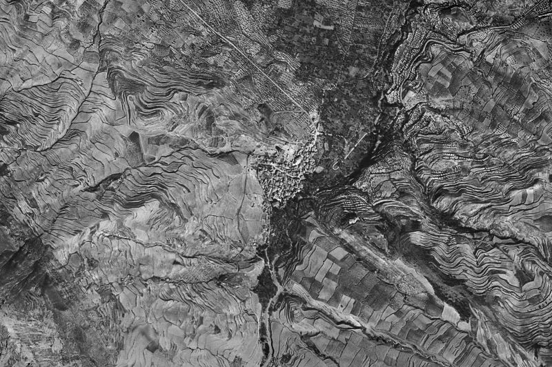 Ortofoto de 1956-1957 del núcleo de Préjano