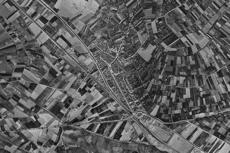 Ortofoto de 1956-1957 del núcleo de Rincón de Soto