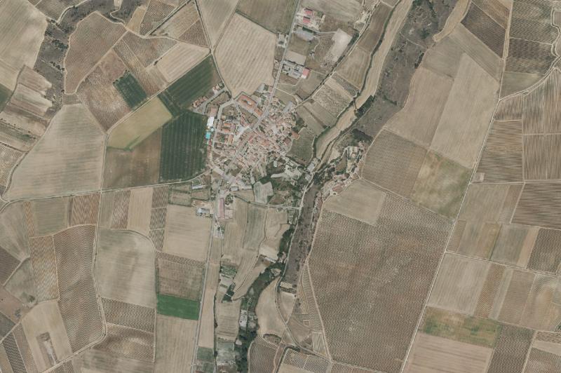 Ortofoto actual del núcleo de Rodezno