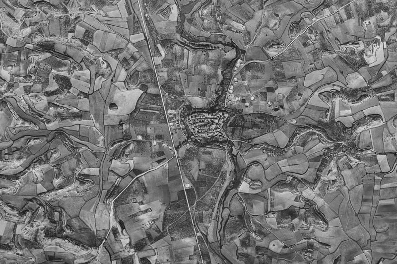 Ortofoto de 1956-1957 del núcleo de Sajazarra