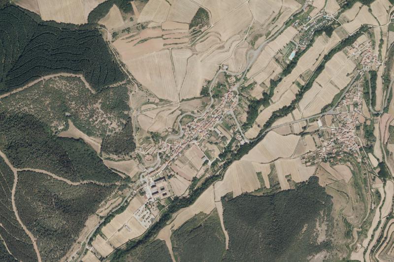 Ortofoto actual del núcleo de San Millán de la Cogolla