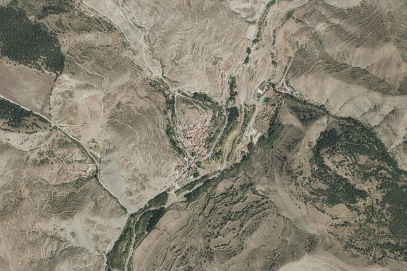 Ortofoto actual del núcleo de San Román de Cameros