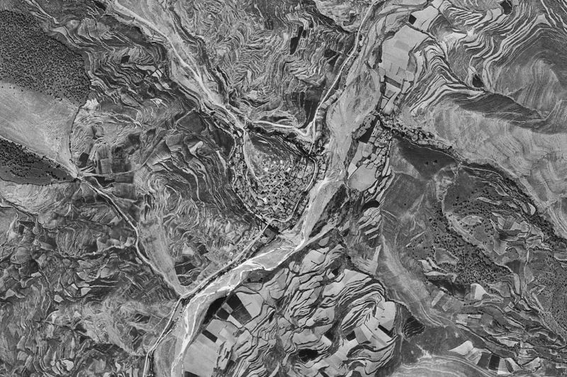 Ortofoto de 1956-1957 del núcleo de San Román de Cameros