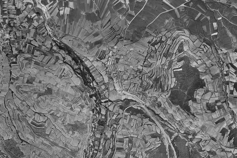Ortofoto de 1956-1957 del núcleo de Santa Coloma