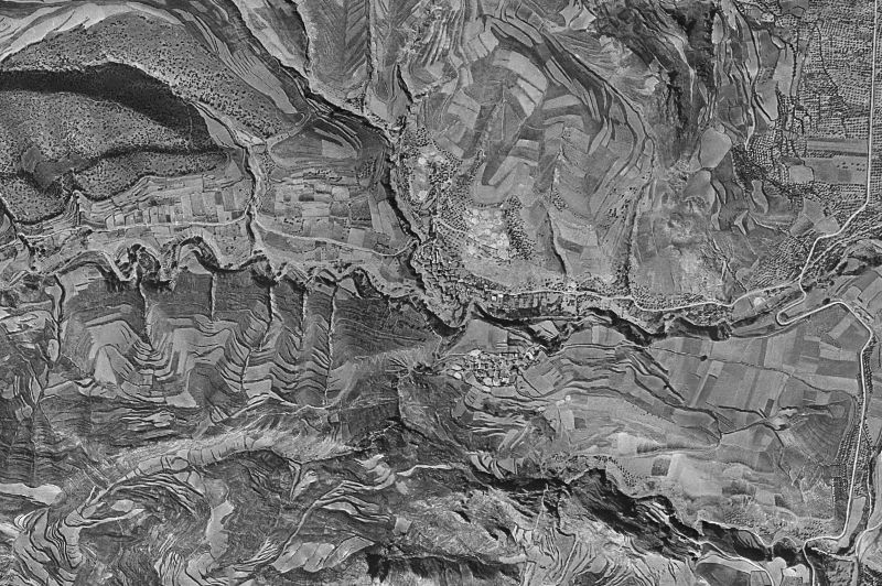 Ortofoto de 1956-1957 del núcleo de Santa Engracia del Jubera