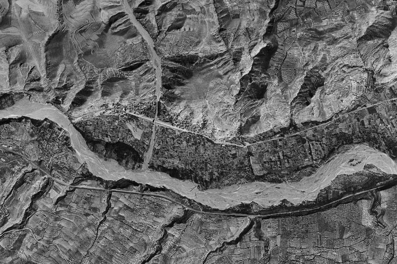 Ortofoto de 1956-1957 del núcleo de Santa Eulalia Bajera