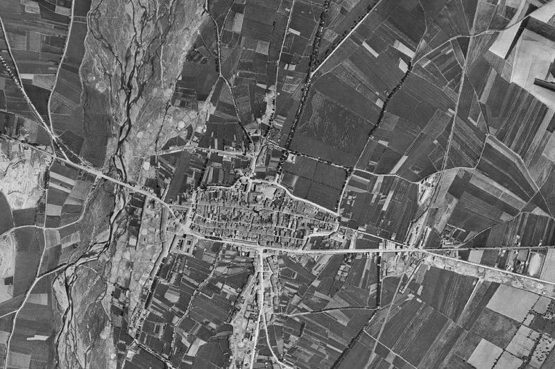 Ortofoto de 1956-1957 del núcleo de Santo Domingo de la Calzada