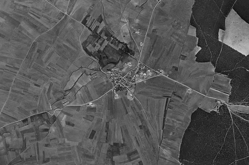 Ortofoto de 1956-1957 del núcleo de San Torcuato
