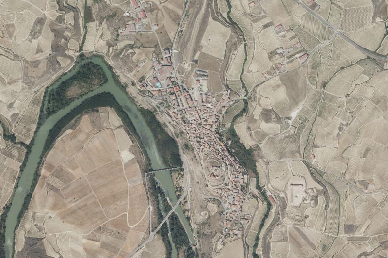 Ortofoto actual del núcleo de San Vicente de la Sonsierra