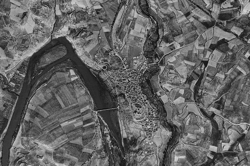 Ortofoto de 1956-1957 del núcleo de San Vicente de la Sonsierra