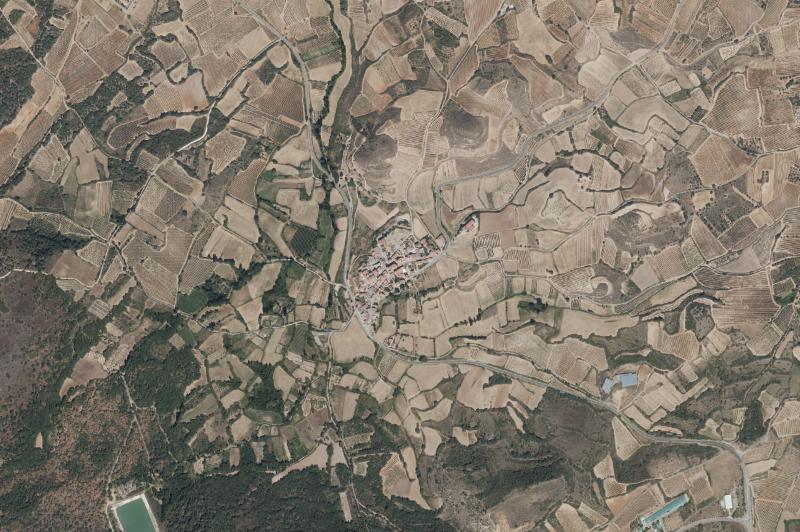 Ortofoto actual del núcleo de Sojuela
