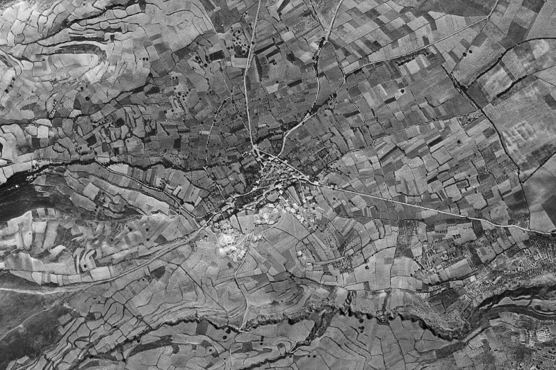 Ortofoto de 1956-1957 del núcleo de Sorzano
