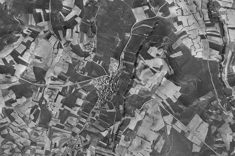 Ortofoto de 1956-1957 del núcleo de Sotés