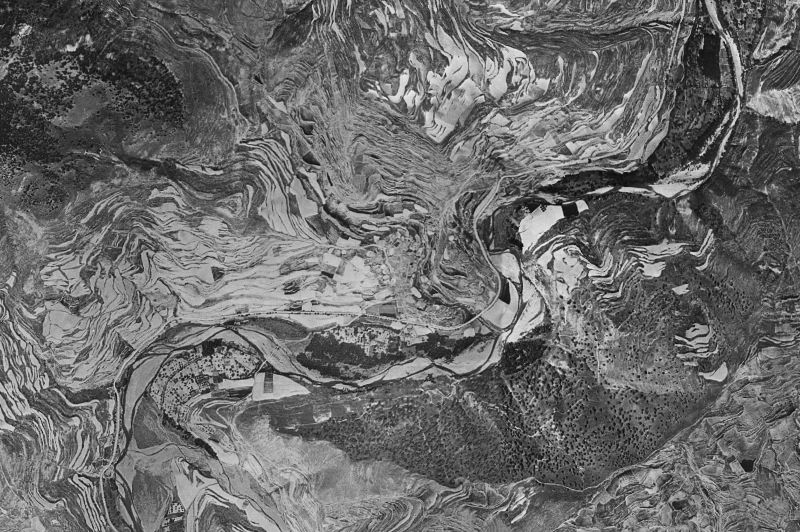 Ortofoto de 1956-1957 del núcleo de Terroba
