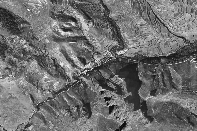 Ortofoto de 1956-1957 del núcleo de Tobía
