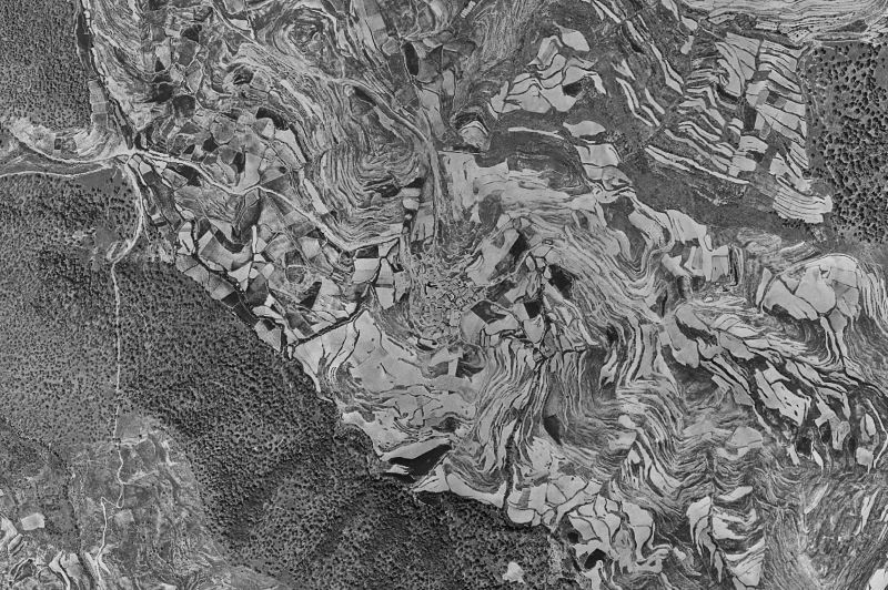 Ortofoto de 1956-1957 del núcleo de Torre en Cameros