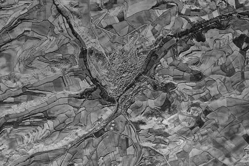 Ortofoto de 1956-1957 del núcleo de Treviana