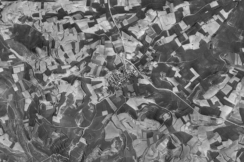 Ortofoto de 1956-1957 del núcleo de Ventosa
