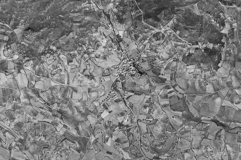 Ortofoto de 1956-1957 del núcleo de Villalba de Rioja
