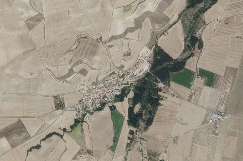 Ortofoto actual del núcleo de Villalobar de Rioja