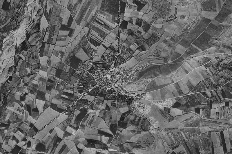 Ortofoto de 1956-1957 del núcleo de Villamediana de Iregua