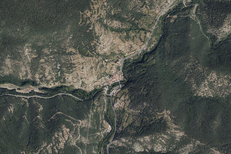 Ortofoto actual del núcleo de Villanueva de Cameros