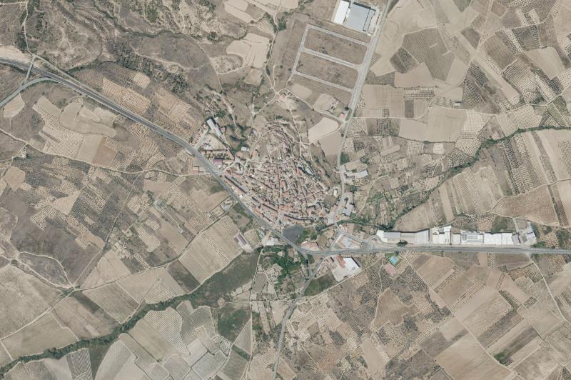 Ortofoto actual del núcleo de El Villar de Arnedo