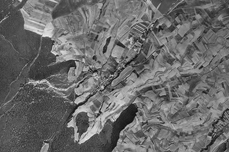 Ortofoto de 1956-1957 del núcleo de Villarejo