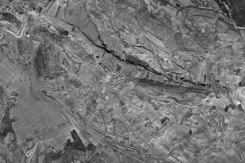 Ortofoto de 1956-1957 del núcleo de Villarroya