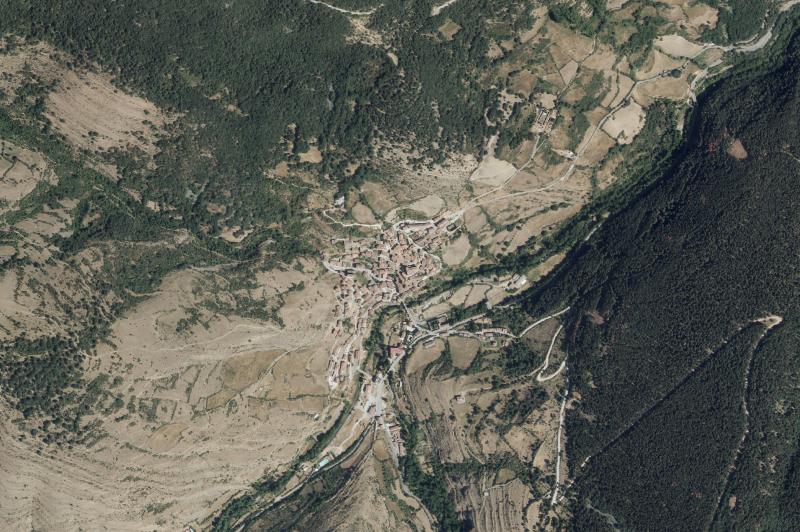 Ortofoto actual del núcleo de Villoslada de Cameros