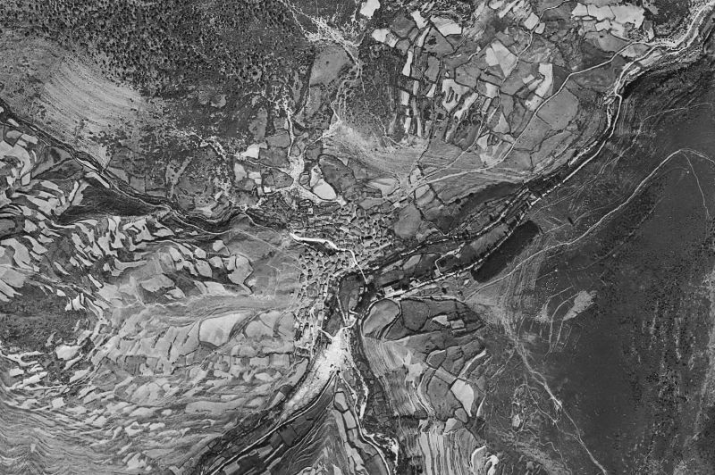 Ortofoto de 1956-1957 del núcleo de Villoslada de Cameros
