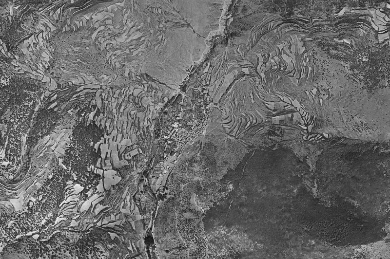 Ortofoto de 1956-1957 del núcleo de Viniegra de Abajo