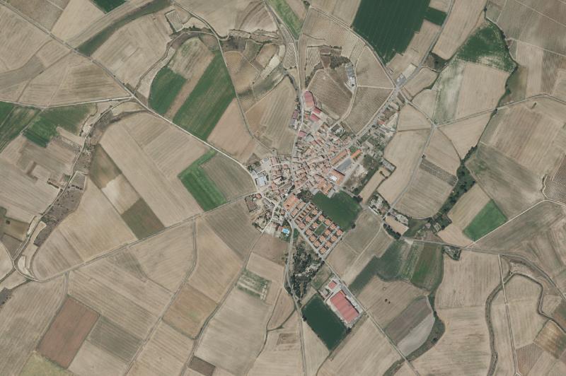 Ortofoto actual del núcleo de Zarratón