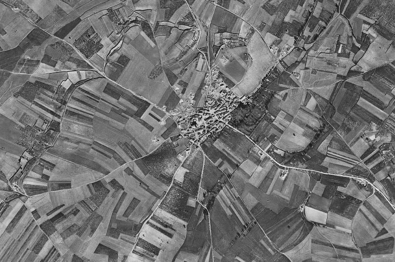 Ortofoto de 1956-1957 del núcleo de Zarratón