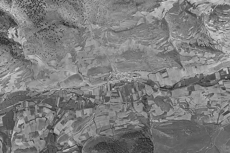 Ortofoto de 1956-1957 del núcleo de Zorraquín